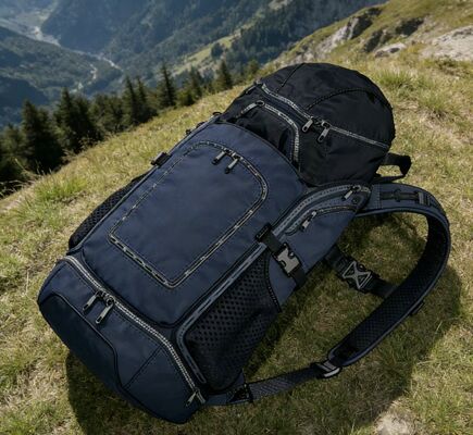 حقيبة رياضية خارجية بـ 5 جيوب مع لوحة خلفية شبكية للتهوية - حقيبة ظهر خفيفة الوزن لصالة الألعاب الرياضية للسفر والمشي لمسافات طويلة