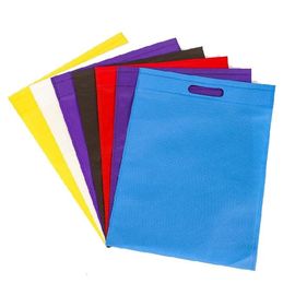 أكياس ملونة قابلة لإعادة الاستخدام غير المنسوجة صديقة للبيئة غير المنسوجة D حقيبة حمل حقيبة