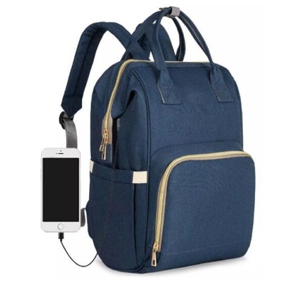 حقيبة حفاضات مضادة للماء متعددة الوظائف للسفر مخصصة مع منفذ USB