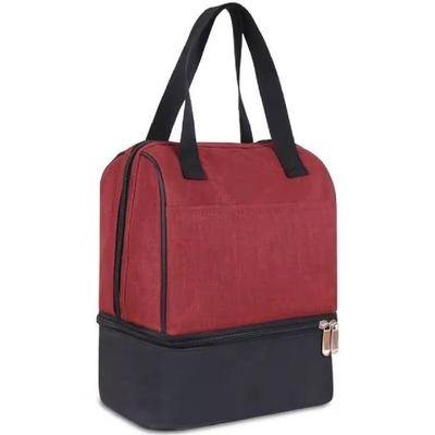 المقاومة للماء قابلة لإعادة الاستخدام الزبائن المزدوجة المكتب المدرسة في الهواء الطلق النساء الرجال حقيبة الغداء العازلة الباردة حقيبة التوت