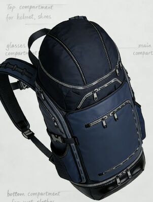 46 × 17 × 28 سم حقيبة رياضية للخارج تنفسية خفيفة الوزن دائمة مع 5 أقسام للرياضة المشي السفر